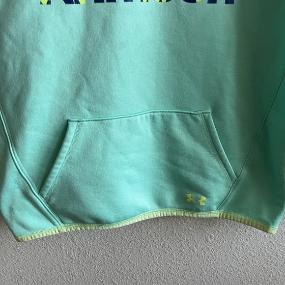 NWOT Under Armour Youth Girls Light Green Hoodie Sweatshirt Sz YL Style 1297972 - Picture 2 of 9